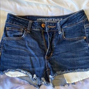 Cutoff denim shorts